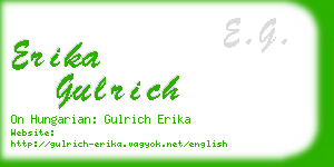 erika gulrich business card